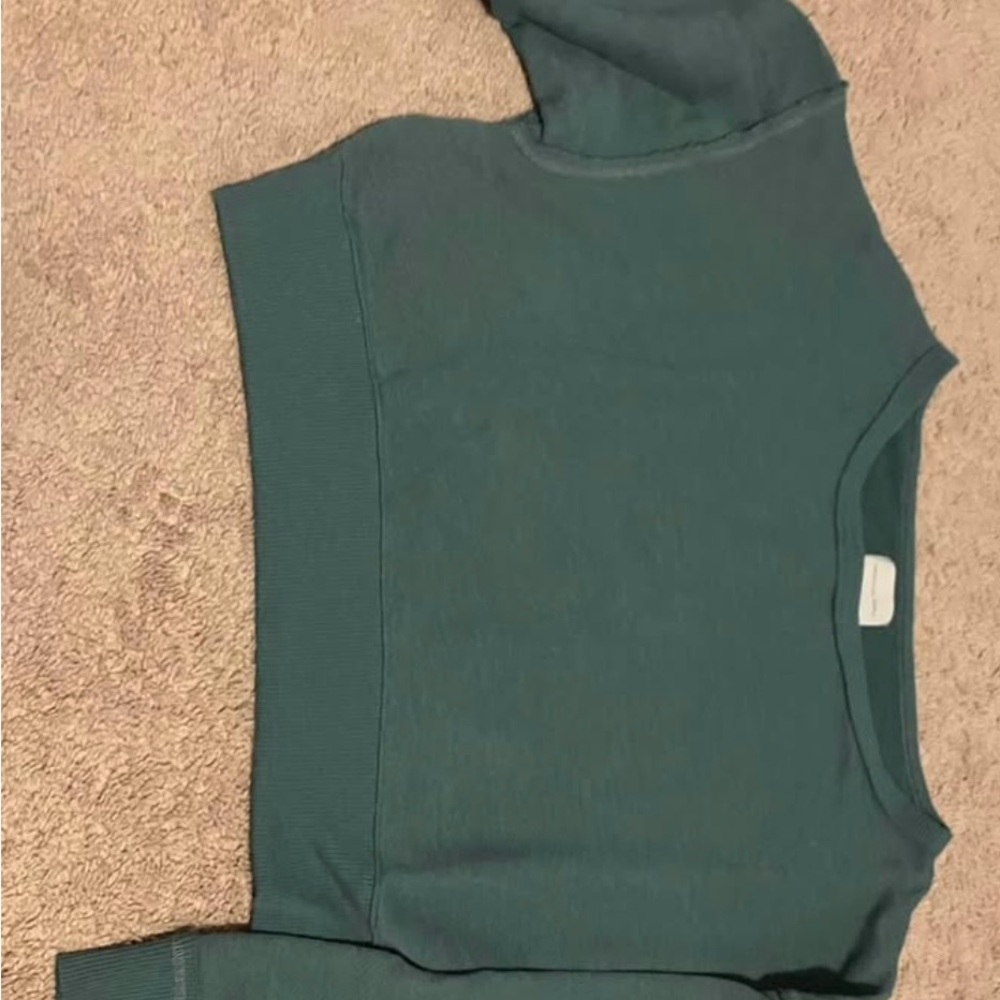 Green Cropped Sweatshirt